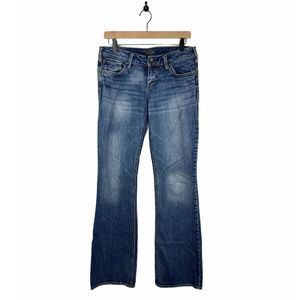 Silver Aiko Bootcut Denim Jeans Size 28, 33 Inseam